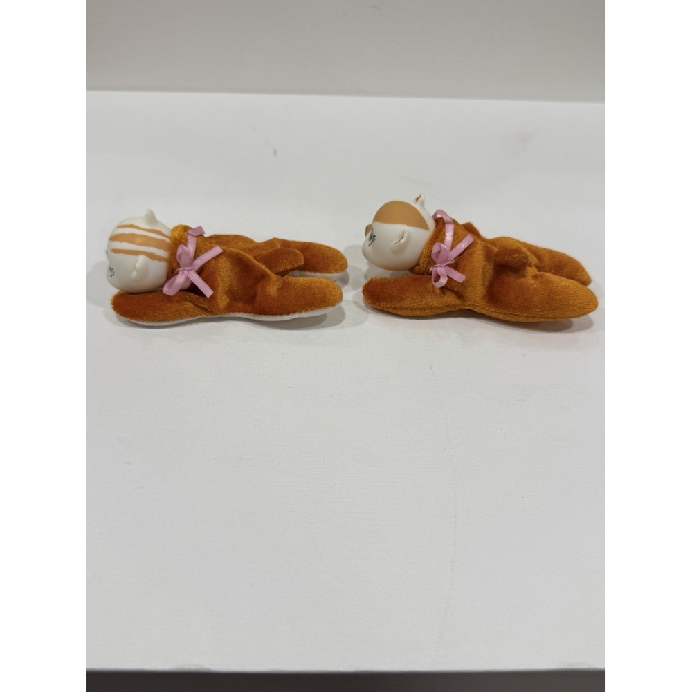 Kitty Surprise Baby Kittens LOT of 2 Stuffed Animal Plush Brown And White Cats - Picture 5 of 9